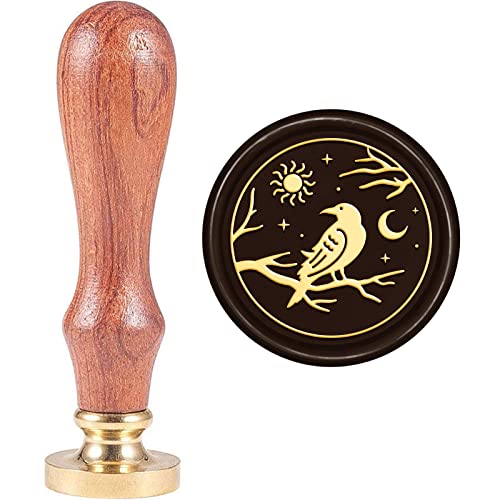 MAYJOYDIY 30mm Krähenwachs Siegelstempel Raben Siegelwachsstempel Sonne Und Mond Vintage Abnehmbarer Messingkopf Halloween Hochzeit Jahrestag Party Geburtstagseinladung Siegelstempel MAYJOYDIY 30mm Krähenwachs Siegelstempel Raben Siegelwachsstempel Sonne Und Mond Vintage Abnehmbarer Messingkopf Halloween Hochzeit Jahrestag Party Geburtstagseinladung Siegelstempel von MAYJOYDIY
