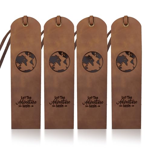 MAYJOYDIY 4 Stück „Earth Adventure“ Leder Lesezeichen 5 × 18cm „Let The Adventure Begin“ Globales Reisethema Lesezeichen Aus Rindsleder Handgefertigte Seitenmarker Für Buchautoren Zubehör Geschenke MAYJOYDIY 4 Stück „Earth Adventure“ Leder Lesezeichen 5 × 18cm „Let The Adventure Begin“ Globales Reisethema Lesezeichen Aus Rindsleder Handgefertigte Seitenmarker Für Buchautoren Zubehör Geschenke von MAYJOYDIY