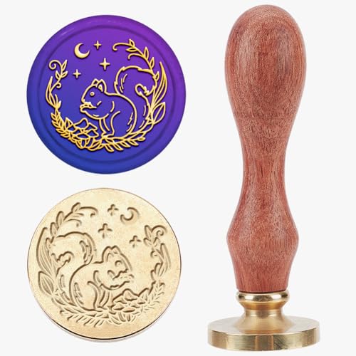 MAYJOYDIY Eichhörnchen Pilz Wachs Siegel Stempel 25mm Tierkranz Messingkopf Holzgriff Abnehmbarer Siegelstempel Ideal Für Hochzeitseinladungen Karten Umschläge Briefversiegelung MAYJOYDIY Eichhörnchen Pilz Wachs Siegel Stempel 25mm Tierkranz Messingkopf Holzgriff Abnehmbarer Siegelstempel Ideal Für Hochzeitseinladungen Karten Umschläge Briefversiegelung von MAYJOYDIY