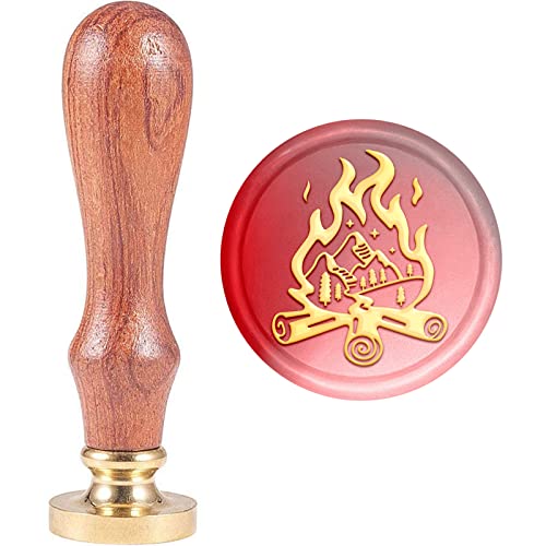 MAYJOYDIY Brennendes Feuer Siegelwachsstempel 30mm Abholzung Siegelstempel Vintage Abnehmbarer Messingstempelkopf Mit Holzgriff Für Hochzeitseinladung Umschlag Geburtstag Geschenk Dekoration MAYJOYDIY Brennendes Feuer Siegelwachsstempel 30mm Abholzung Siegelstempel Vintage Abnehmbarer Messingstempelkopf Mit Holzgriff Für Hochzeitseinladung Umschlag Geburtstag Geschenk Dekoration von MAYJOYDIY