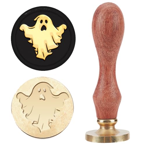 MAYJOYDIY Halloween Geister Wachssiegelstempel 25mm Geister Siegelwachsstempel Abnehmbares Gruseliges Geistermuster Messingkopf Holzgriff Für Umschläge Einladungen Geschenkverpackungen Dekoration MAYJOYDIY Halloween Geister Wachssiegelstempel 25mm Geister Siegelwachsstempel Abnehmbares Gruseliges Geistermuster Messingkopf Holzgriff Für Umschläge Einladungen Geschenkverpackungen Dekoration von MAYJOYDIY