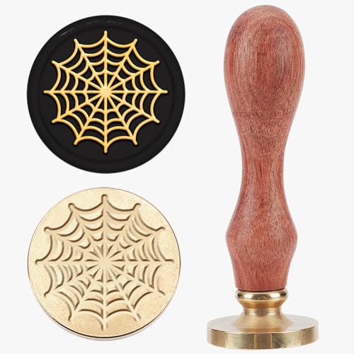 MAYJOYDIY Halloween Spinnennetz Wachssiegelstempel 25mm Spinnenthema Siegelstempel Vintage Abnehmbarer Messingstempelkopf Mit Holzgriff Für Hochzeitseinladung Umschlag Geburtstag Geschenk Dekoration MAYJOYDIY Halloween Spinnennetz Wachssiegelstempel 25mm Spinnenthema Siegelstempel Vintage Abnehmbarer Messingstempelkopf Mit Holzgriff Für Hochzeitseinladung Umschlag Geburtstag Geschenk Dekoration von MAYJOYDIY