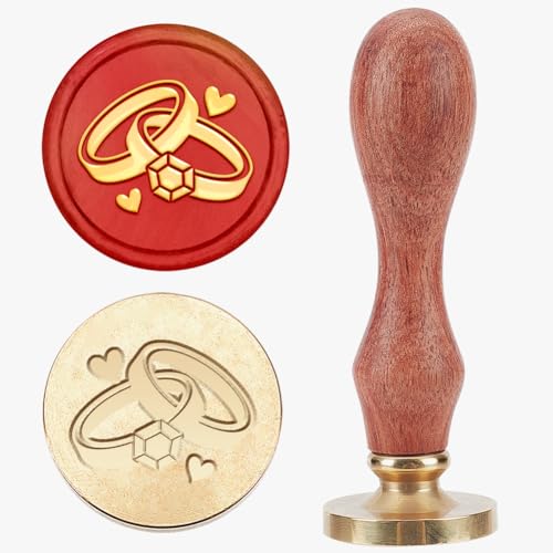 MAYJOYDIY Hochzeitsringe Wachssiegelstempel 25mm Herz Ringe Abdichtung Siegelstempel Vintage Abnehmbarer Messingstempelkopf Mit Holzgriff Für Hochzeitseinladung Umschlag Geburtstag Geschenk Dekoration MAYJOYDIY Hochzeitsringe Wachssiegelstempel 25mm Herz Ringe Abdichtung Siegelstempel Vintage Abnehmbarer Messingstempelkopf Mit Holzgriff Für Hochzeitseinladung Umschlag Geburtstag Geschenk Dekoration von MAYJOYDIY