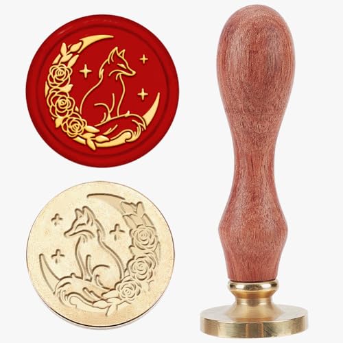 MAYJOYDIY Mondrose Fuchs Wachssiegelstempel 25mm Romantischer Siegelstempel Vintage Abnehmbarer Messingstempelkopf Mit Holzgriff Für Hochzeitseinladung Umschlag Geburtstag Geschenk Dekoration MAYJOYDIY Mondrose Fuchs Wachssiegelstempel 25mm Romantischer Siegelstempel Vintage Abnehmbarer Messingstempelkopf Mit Holzgriff Für Hochzeitseinladung Umschlag Geburtstag Geschenk Dekoration von MAYJOYDIY