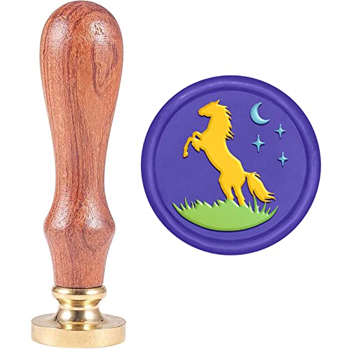 MAYJOYDIY Pferdemotiv Wachs Siegelstempel Tier Siegelwachsstempel Gras Mond Sternmuster 30mm Mit Abnehmbarem Messingkopf Und Holzgriff Für Retro Briefe Umschläge Karten Geschenke Dekoration MAYJOYDIY Pferdemotiv Wachs Siegelstempel Tier Siegelwachsstempel Gras Mond Sternmuster 30mm Mit Abnehmbarem Messingkopf Und Holzgriff Für Retro Briefe Umschläge Karten Geschenke Dekoration von MAYJOYDIY