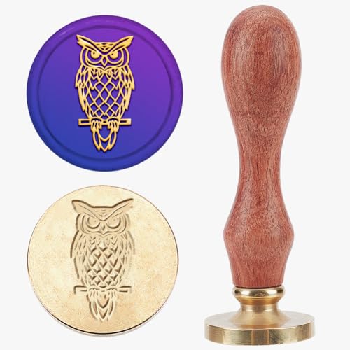 MAYJOYDIY Siegelstempel Aus Wachs Mit Eulenmotiv 25mm Waldtier Vintage Siegelwachsstempel Abnehmbarer Messingkopfstempel Mit Holzgriff Ideal Für Einladungen Umschläge Geschenkverpackungen Dekoration MAYJOYDIY Siegelstempel Aus Wachs Mit Eulenmotiv 25mm Waldtier Vintage Siegelwachsstempel Abnehmbarer Messingkopfstempel Mit Holzgriff Ideal Für Einladungen Umschläge Geschenkverpackungen Dekoration von MAYJOYDIY