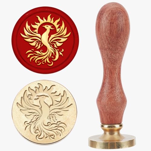 MAYJOYDIY Siegelstempel Aus Wachs Mit Phönix Sonne 25mm Feuervogel Tier Siegelwachsstempel Retro Abnehmbarer Messingkopf Mit Holzgriff Für Weinpakete Geschenkidee Partyeinladungen MAYJOYDIY Siegelstempel Aus Wachs Mit Phönix Sonne 25mm Feuervogel Tier Siegelwachsstempel Retro Abnehmbarer Messingkopf Mit Holzgriff Für Weinpakete Geschenkidee Partyeinladungen von MAYJOYDIY