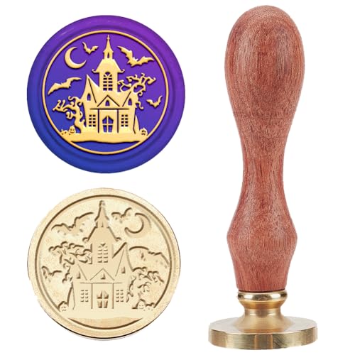MAYJOYDIY Halloween Wachs Siegelstempel 25mm Spukhaus Fledermaus Wachssiegelstempel Vintage Abnehmbarer Messingstempelkopf Mit Holzgriff Für Hochzeitseinladung Umschlag Geburtstag Geschenk Dekoration MAYJOYDIY Halloween Wachs Siegelstempel 25mm Spukhaus Fledermaus Wachssiegelstempel Vintage Abnehmbarer Messingstempelkopf Mit Holzgriff Für Hochzeitseinladung Umschlag Geburtstag Geschenk Dekoration von MAYJOYDIY