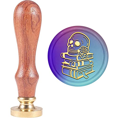 MAYJOYDIY Totenkopf Wachssiegelstempel Halloween Buchmuster Siegelstempel 30mm Vintage Abnehmbarer Messingstempelkopf Mit Holzgriff Für Hochzeitseinladung Umschlag Geburtstag Geschenk Dekoration MAYJOYDIY Totenkopf Wachssiegelstempel Halloween Buchmuster Siegelstempel 30mm Vintage Abnehmbarer Messingstempelkopf Mit Holzgriff Für Hochzeitseinladung Umschlag Geburtstag Geschenk Dekoration von MAYJOYDIY