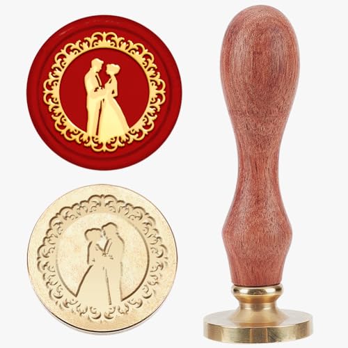 MAYJOYDIY Romantische Hochzeit Wachssiegelstempel 25mm Braut Bräutigam Siegelstempel Vintage Abnehmbarer Messingstempelkopf Mit Holzgriff Für Hochzeitseinladung Umschlag Geburtstag Geschenk Dekoration MAYJOYDIY Romantische Hochzeit Wachssiegelstempel 25mm Braut Bräutigam Siegelstempel Vintage Abnehmbarer Messingstempelkopf Mit Holzgriff Für Hochzeitseinladung Umschlag Geburtstag Geschenk Dekoration von MAYJOYDIY