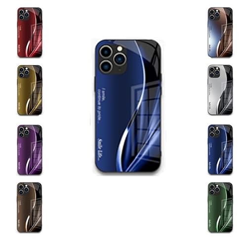 MAYNUO HD Tempered Glass Heat Dissipation Breathable Case, with All-Inclusive Lens Protection, for iPhone 13 14 15 16 Pro Max (Blau,iPhone 13 ProMax) von MAYNUO