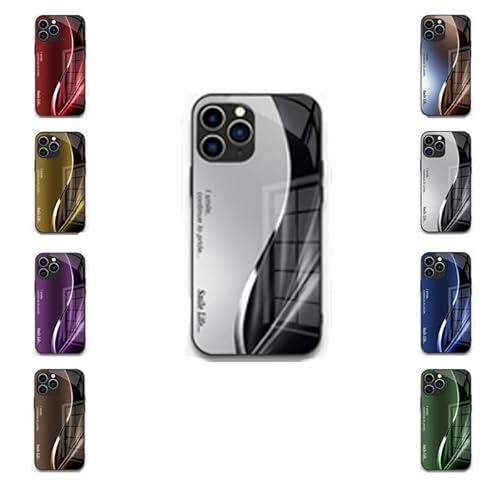 MAYNUO HD Tempered Glass Heat Dissipation Breathable Case, with All-Inclusive Lens Protection, for iPhone 13 14 15 16 Pro Max (Gradient Black,iPhone 14 Pro) von MAYNUO