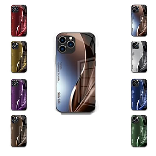 MAYNUO HD Tempered Glass Heat Dissipation Breathable Case, with All-Inclusive Lens Protection, for iPhone 13 14 15 16 Pro Max (Gradient Brown,iPhone 16 Pro) von MAYNUO