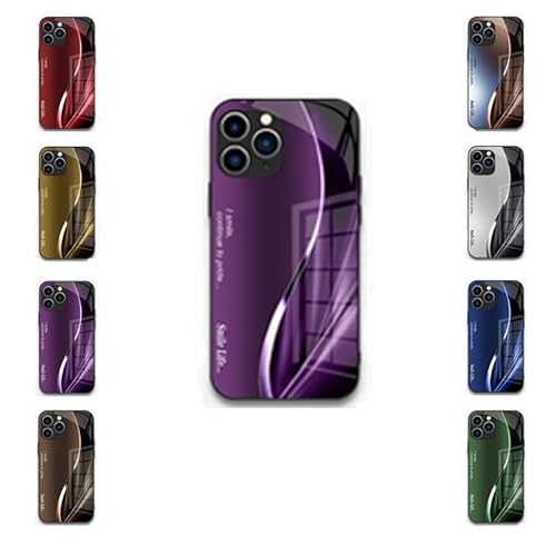 MAYNUO HD Tempered Glass Heat Dissipation Breathable Case, with All-Inclusive Lens Protection, for iPhone 13 14 15 16 Pro Max (Lila,iPhone 14 ProMax) von MAYNUO