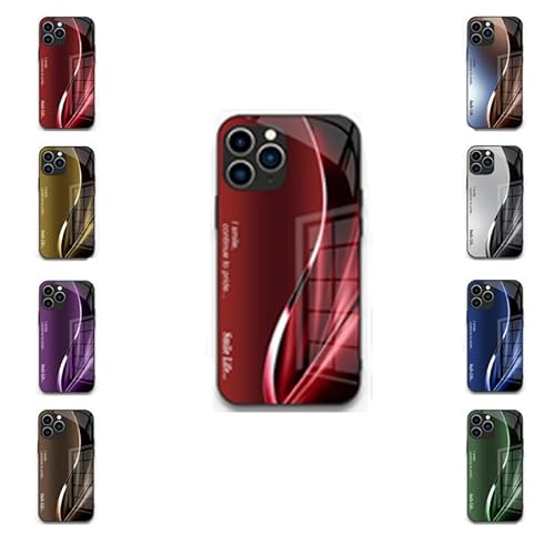MAYNUO HD Tempered Glass Heat Dissipation Breathable Case, with All-Inclusive Lens Protection, for iPhone 13 14 15 16 Pro Max (Rot,iPhone 15 Plus) von MAYNUO