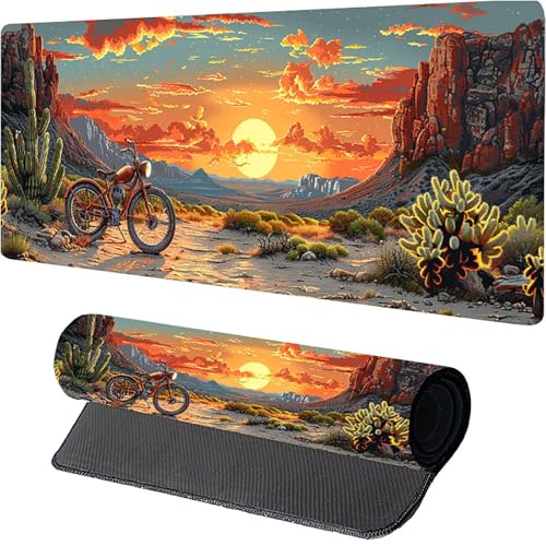 Gelb Gaming Mauspad, Sonnenuntergang Mousepad XXL 1500 x 800mm, Schreibtischunterlage mit Genähten Kanten, Desk Mat mit Rutschfester Gummibasis, Großes Mauspad für Gaming Zubehör für Frauen 5-7500 Gelb Gaming Mauspad, Sonnenuntergang Mousepad XXL 1500 x 800mm, Schreibtischunterlage mit Genähten Kanten, Desk Mat mit Rutschfester Gummibasis, Großes Mauspad für Gaming Zubehör für Frauen 5-7500 von MAYUPEOU