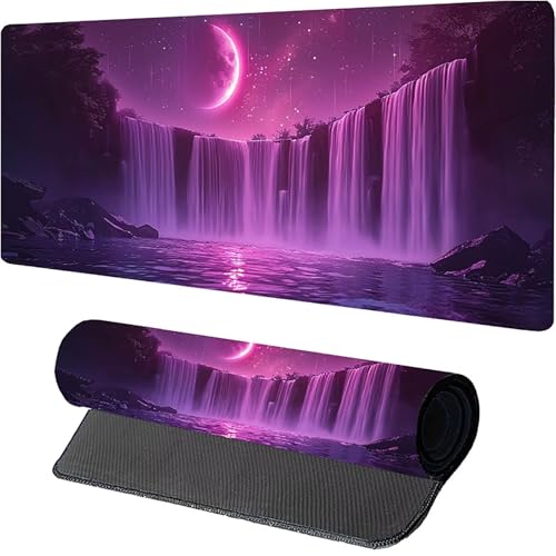MAYUPEOU Rosa Gaming Mauspad, Landschaft Mousepad XXL 600 x 300mm, Schreibtischunterlage mit Genähten Kanten, Desk Mat mit Rutschfester Gummibasis, Großes Mauspad für Gaming Zubehör für Frauen 8-7684 MAYUPEOU Rosa Gaming Mauspad, Landschaft Mousepad XXL 600 x 300mm, Schreibtischunterlage mit Genähten Kanten, Desk Mat mit Rutschfester Gummibasis, Großes Mauspad für Gaming Zubehör für Frauen 8-7684 von MAYUPEOU