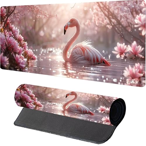 Rosa Gaming Mauspad, Gans Mousepad XXL 1500 x 800mm, Schreibtischunterlage mit Genähten Kanten, Desk Mat mit Rutschfester Gummibasis, Großes Mauspad für Gaming Zubehör, Geschenke für Frauen 6-1063 Rosa Gaming Mauspad, Gans Mousepad XXL 1500 x 800mm, Schreibtischunterlage mit Genähten Kanten, Desk Mat mit Rutschfester Gummibasis, Großes Mauspad für Gaming Zubehör, Geschenke für Frauen 6-1063 von MAYUPEOU
