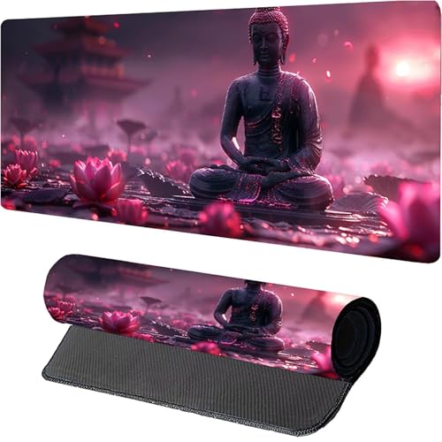 Rosa Gaming Mauspad, Zen Mousepad XXL 900 x 400mm, Schreibtischunterlage mit Genähten Kanten, Desk Mat mit Rutschfester Gummibasis, Großes Mauspad für Gaming Zubehör, Geschenke für Frauen 6-9171 Rosa Gaming Mauspad, Zen Mousepad XXL 900 x 400mm, Schreibtischunterlage mit Genähten Kanten, Desk Mat mit Rutschfester Gummibasis, Großes Mauspad für Gaming Zubehör, Geschenke für Frauen 6-9171 von MAYUPEOU