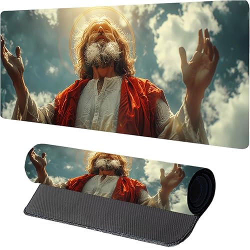 Weiß Gaming Mauspad, Mann Mousepad XXL 1500 x 800mm, Schreibtischunterlage mit Genähten Kanten, Desk Mat mit Rutschfester Gummibasis, Großes Mauspad für Gaming Zubehör, Geschenke für Frauen 8-4212 Weiß Gaming Mauspad, Mann Mousepad XXL 1500 x 800mm, Schreibtischunterlage mit Genähten Kanten, Desk Mat mit Rutschfester Gummibasis, Großes Mauspad für Gaming Zubehör, Geschenke für Frauen 8-4212 von MAYUPEOU