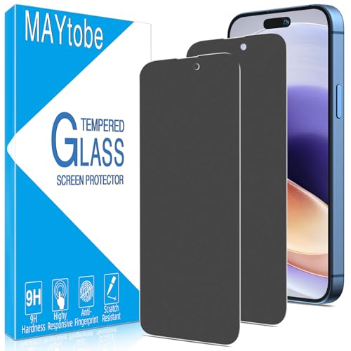MAYtobe 2 Stück Matt Sichtschutz Schutzfolie für iPhone 15 Pro Max, 15 Plus, Volle Abdeckung, Anti Spy, Matte, 9H Härte Schutzglas, Anti-Kratzen MAYtobe 2 Stück Matt Sichtschutz Schutzfolie für iPhone 15 Pro Max, 15 Plus, Volle Abdeckung, Anti Spy, Matte, 9H Härte Schutzglas, Anti-Kratzen von MAYtobe