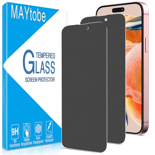 MAYtobe 2 Stück Matt Sichtschutz Schutzfolie für iPhone 15, Volle Abdeckung, Anti Spy, Matte, 9H Härte Schutzglas, Anti-Kratzen MAYtobe 2 Stück Matt Sichtschutz Schutzfolie für iPhone 15, Volle Abdeckung, Anti Spy, Matte, 9H Härte Schutzglas, Anti-Kratzen von MAYtobe