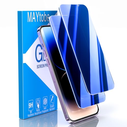 MAYtobe 2 Stück Blau Sichtschutz Schutzfolie für iPhone 14 Pro Max, Buntes Blau Blickschutz folie, Volle Abdeckung, Anti Spy, 9H Härte Schutzglas, Anti-Kratzen MAYtobe 2 Stück Blau Sichtschutz Schutzfolie für iPhone 14 Pro Max, Buntes Blau Blickschutz folie, Volle Abdeckung, Anti Spy, 9H Härte Schutzglas, Anti-Kratzen von MAYtobe