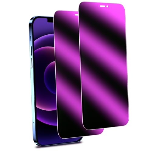 MAYtobe 2 Stück Purpur Sichtschutz Schutzfolie für iPhone 12 Pro Max, Buntes Purpur Blickschutz folie, Volle Abdeckung, Anti Spy, 9H Härte Schutzglas, Anti-Kratzen MAYtobe 2 Stück Purpur Sichtschutz Schutzfolie für iPhone 12 Pro Max, Buntes Purpur Blickschutz folie, Volle Abdeckung, Anti Spy, 9H Härte Schutzglas, Anti-Kratzen von MAYtobe