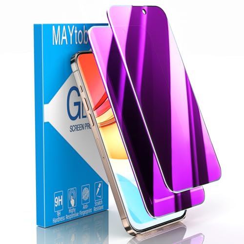 MAYtobe 2 Stück Purpur Sichtschutz Schutzfolie für iPhone 16 Pro Max, Buntes Purpur Blickschutz folie, Volle Abdeckung, Anti Spy, 9H Härte Schutzglas, Anti-Kratzen MAYtobe 2 Stück Purpur Sichtschutz Schutzfolie für iPhone 16 Pro Max, Buntes Purpur Blickschutz folie, Volle Abdeckung, Anti Spy, 9H Härte Schutzglas, Anti-Kratzen von MAYtobe