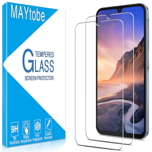 MAYtobe 2 Stück Schutzfolie für Samsung Galaxy A15, Frei von Kratzern, 9H Härte Glas, HD Displayschutzfolie, Ultra-Klar, Ultrabeständig, Blasenfrei von MAYtobe