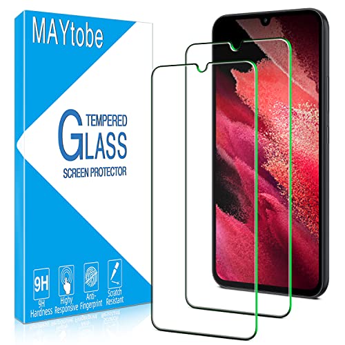 MAYtobe [2 Stück] Schutzfolie für Samsung Galaxy A34 5G 6,6 Zoll Schutzglas, Anti-Kratzen, Blasenfrei, 9H Härte, Ultrabeständig, 0.33mm Ultra-Klar, HD Displayschutzfolie von MAYtobe