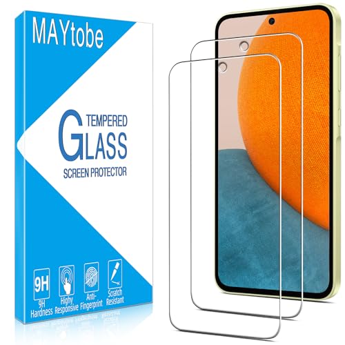 MAYtobe 2 Stück Schutzfolie für Samsung Galaxy A35 5G, Frei von Kratzern, 9H Härte Glas, HD Displayschutzfolie, 0.33mm Ultra-Klar, Ultrabeständig, Blasenfrei von MAYtobe