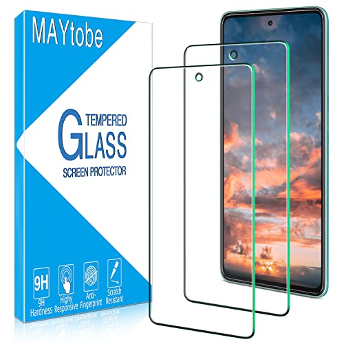 MAYtobe 2 Stück Schutzfolie für Samsung Galaxy A52, A52 5G, A52S 5G Schutzglas, Frei von Kratzern, 9H Härte, Ultrabeständig, Blasenfrei, 0,33mm Ultra-Klar, HD Displayschutzfolie von MAYtobe