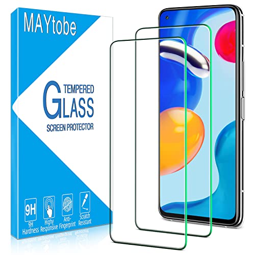 MAYtobe 2 Stück Schutzfolie für Xiaomi Mi 10T 5G, Mi 10T Pro 5G, Mi 10T Lite 5G, Glas Displayschutzfolie, Frei von Kratzern, Blasenfreie, 9H Härte, Ultrabeständig, 0,33mm Ultra-Klar von MAYtobe