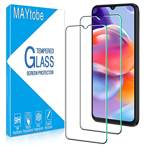 MAYtobe 2 Stück Schutzfolie für Xiaomi Redmi A1 / Redmi 9A / Redmi 9C Schutzglas, Anti-Kratzen, 9H Härte, Ultrabeständig, HD Displayschutzfolie, Blasenfrei, 0,33mm Ultra-Klar von MAYtobe