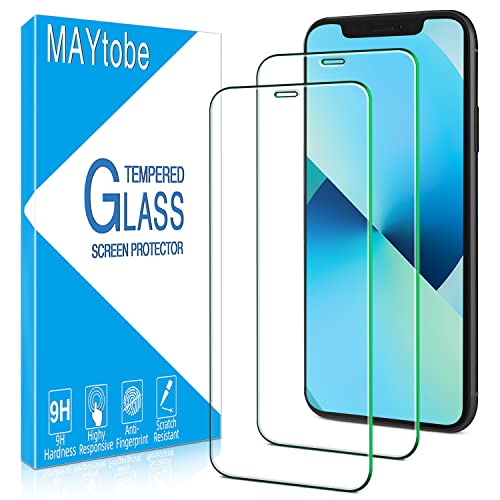 MAYtobe 2 Stück Schutzfolie für iPhone 11, iPhone XR 6,1 Zoll Schutzglas, Anti-Kratzen, 9H Härte, Blasenfrei, Ultrabeständig, Ultra-Klar Displayschutzfolie von MAYtobe