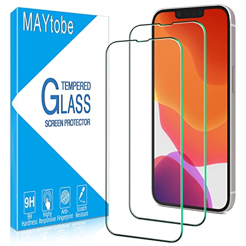 MAYtobe 2 Stück Schutzglas für iPhone 13, 13 Pro, iPhone 14 Schutzfolie, Frei von Kratzern, 9H Härte, 0.33mm Ultra-Klar Displayschutzfolie, Blasenfrei MAYtobe 2 Stück Schutzglas für iPhone 13, 13 Pro, iPhone 14 Schutzfolie, Frei von Kratzern, 9H Härte, 0.33mm Ultra-Klar Displayschutzfolie, Blasenfrei von MAYtobe
