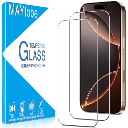 MAYtobe 2 Stück Schutzglas für iPhone 16 Pro Max Schutzfolie, Frei von Kratzern, 9H Härte, 0.33mm Ultra Klar Displayschutzfolie, Blasenfrei, Einfach Installieren MAYtobe 2 Stück Schutzglas für iPhone 16 Pro Max Schutzfolie, Frei von Kratzern, 9H Härte, 0.33mm Ultra Klar Displayschutzfolie, Blasenfrei, Einfach Installieren von MAYtobe