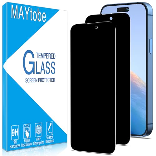 MAYtobe 2 Stück Sichtschutz Schutzfolie für iPhone 15 Pro Max, 15 Plus, Volle Abdeckung, Anti Spy, 9H Härte Schutzglas, Anti-Kratzen MAYtobe 2 Stück Sichtschutz Schutzfolie für iPhone 15 Pro Max, 15 Plus, Volle Abdeckung, Anti Spy, 9H Härte Schutzglas, Anti-Kratzen von MAYtobe