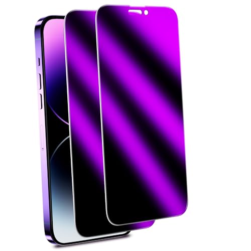 MAYtobe 2 Stück Purpur Sichtschutz Schutzfolie für iPhone 14 Pro, Buntes Purpur Blickschutz folie, Volle Abdeckung, Anti Spy, 9H Härte Schutzglas, Anti-Kratzen MAYtobe 2 Stück Purpur Sichtschutz Schutzfolie für iPhone 14 Pro, Buntes Purpur Blickschutz folie, Volle Abdeckung, Anti Spy, 9H Härte Schutzglas, Anti-Kratzen von MAYtobe
