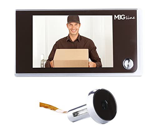 MBG Line® Türspion | Farbbild Automatische Abschaltung | Home Office Security | LCD Display 3,5" SF520A Judas Weitwinkel 120° von MBG Line