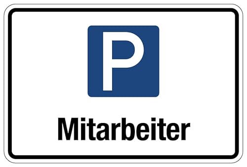 Aufkleber Grundstück „Parken“ Hinweis Schild Folie selbstklebend | Variante wählbar 20x30cm Made in Germany, Größe: Mitarbeiter Aufkleber Grundstück „Parken“ Hinweis Schild Folie selbstklebend | Variante wählbar 20x30cm Made in Germany, Größe: Mitarbeiter von MBS SIGNS
