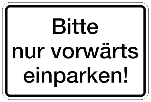 Aufkleber Grundstück „Parken“ Hinweis Schild Folie selbstklebend | Variante wählbar 20x30cm Made in Germany, Größe: Nur vorwärts einparken! Aufkleber Grundstück „Parken“ Hinweis Schild Folie selbstklebend | Variante wählbar 20x30cm Made in Germany, Größe: Nur vorwärts einparken! von MBS SIGNS