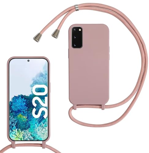 MBSLFY Silikon Handykette für Samsung Galaxy S20 Hülle mit Band,Silikon Necklace Handyhülle mit Abnehmbar Kordel zum Umhängen Stossfest Bumper Handy Schutzhülle für Samsung Galaxy S20, Hell Pink MBSLFY Silikon Handykette für Samsung Galaxy S20 Hülle mit Band,Silikon Necklace Handyhülle mit Abnehmbar Kordel zum Umhängen Stossfest Bumper Handy Schutzhülle für Samsung Galaxy S20, Hell Pink von MBSLFY