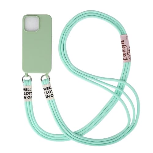 MBSLFY Silikon Handykette für iPhone X/XS Hülle mit Band,Verstellbarer Halskette Handyhülle,Necklace Hülle mit Band, Handyhülle für zum Umhängen,Case mit Schnur,Hell Pink von MBSLFY