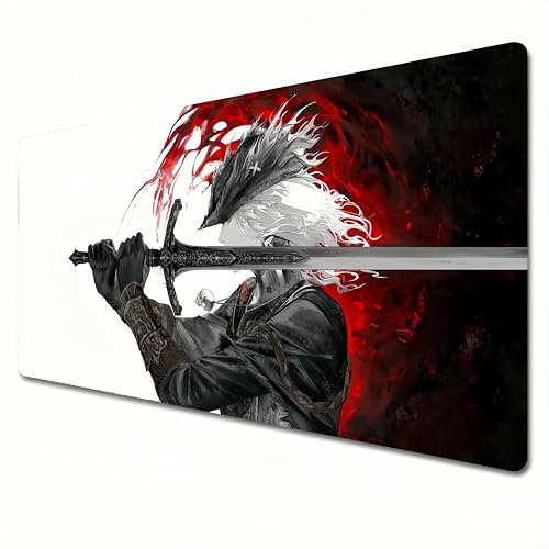 MBXLDGFD Bloodborne Mauspad, XXL, schwarz-weiß, großes Gaming-Mauspad, 900 x 400 cm, geeignet für Tastatur-Pads und Schreibtischunterlagen für das Heimbüro, Lady Maria (XXL) von MBXLDGFD