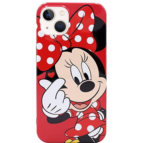 iPhone 14 Hülle, niedlich [Finger Heart Series] Glänzende Cartoon Hülle, Slim Fit Leichte Ganzkörperweiche TPU Hülle für iPhone 14 6,1 Zoll 2022 (Minnie Mouse) von MC Fashion Group, Inc