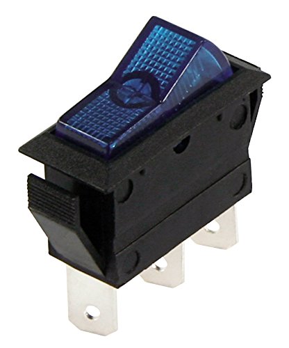MC POWER - Kfz-Schalter | 3-polig, 12V/20A, blau, 2 Stellungen: EIN/EIN von MC POWER