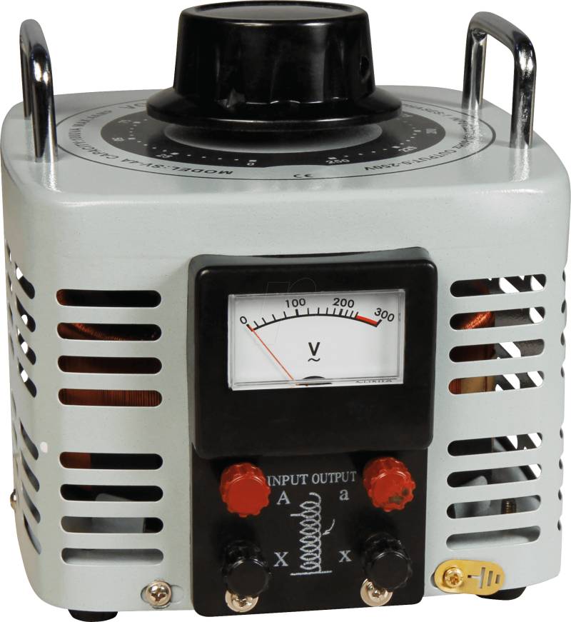 MCP 1000 ANALOG - Ringkern-Stelltrafo, 0-250 V, 4 A, 1000 W, Analog von MC-POWER