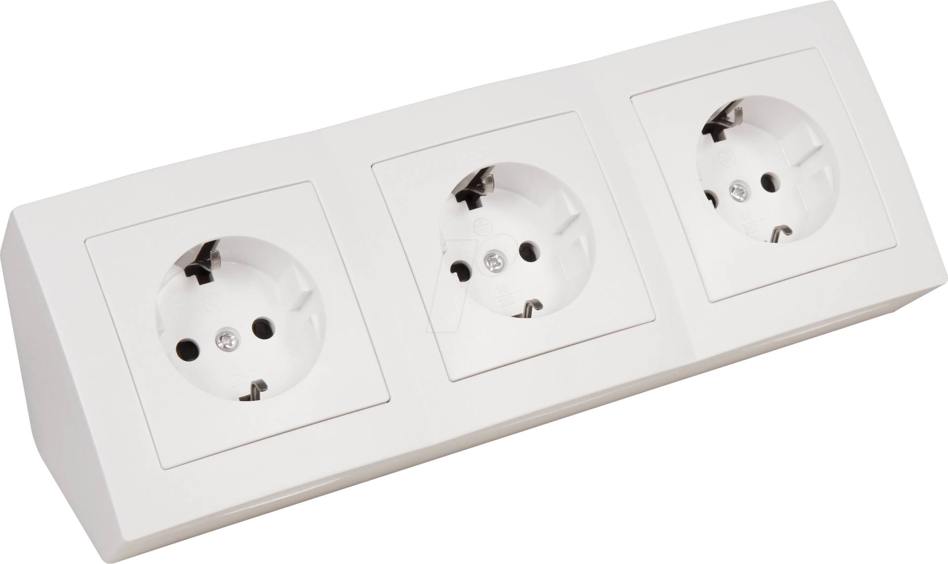 MCP 534-269 - Tischsteckdose, 3-fach, Typ F - CEE 7/3, weiß von MC-POWER